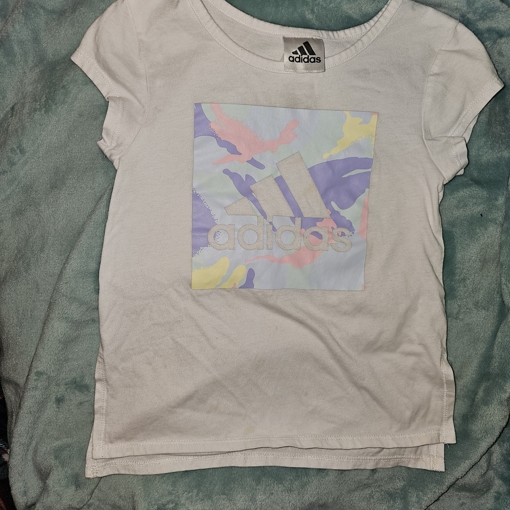 Adidas Kids' Pastel Graphic Tee and Shorts Set - Picture 4 of 13